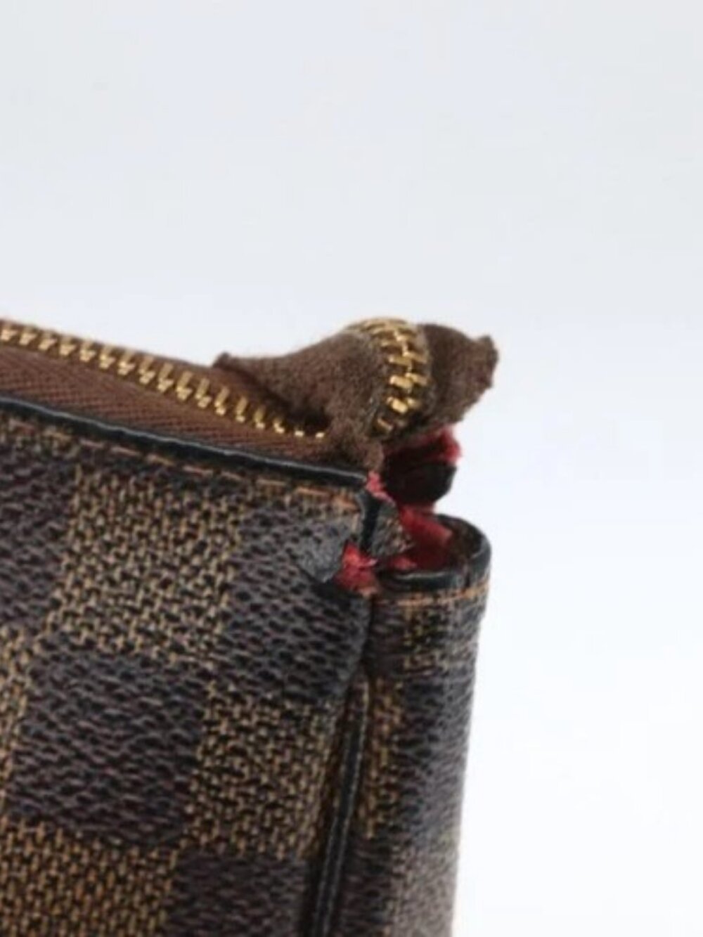 LOUIS VUITTON Damier Ebene Pochette Accessoires Pouch N41206 LV Auth 168013 - Picture 9 of 16